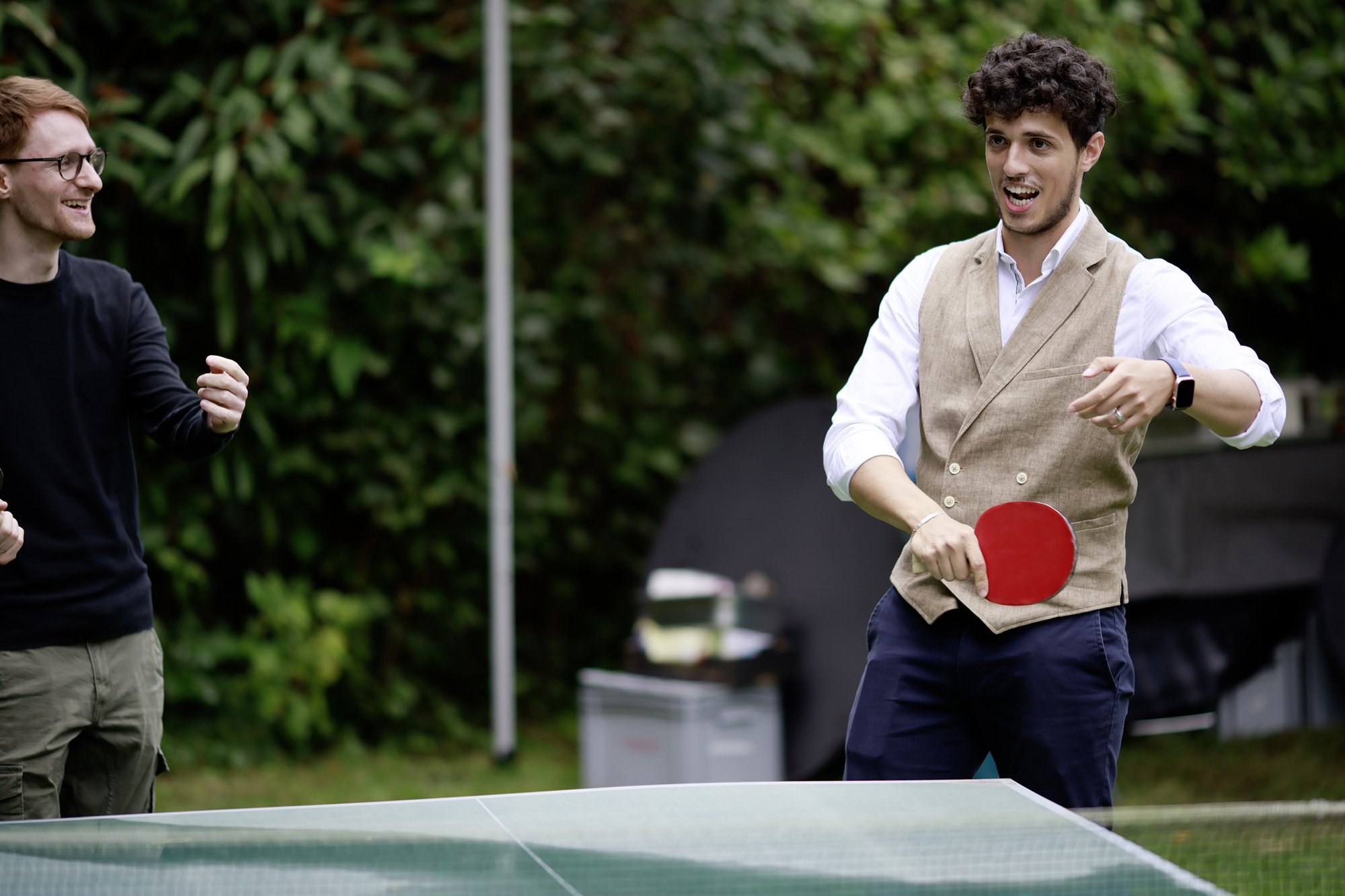 Tischtennis Runde Spaß hat der Azubi ETL HERATAX