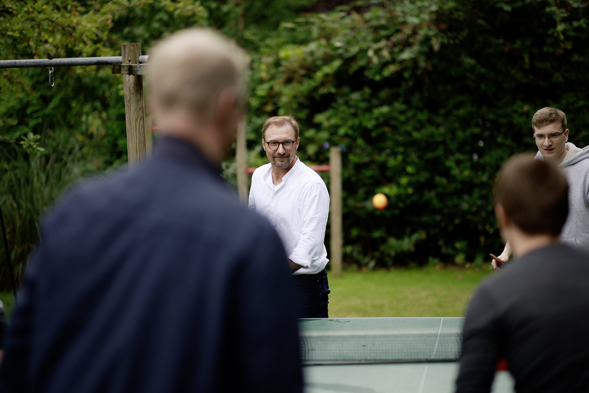 Tischtennis Runde mit Geschäftsführer Oliver Lindloff